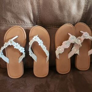 Girl's Bundle- Size 1- Floral Embellished Sandals